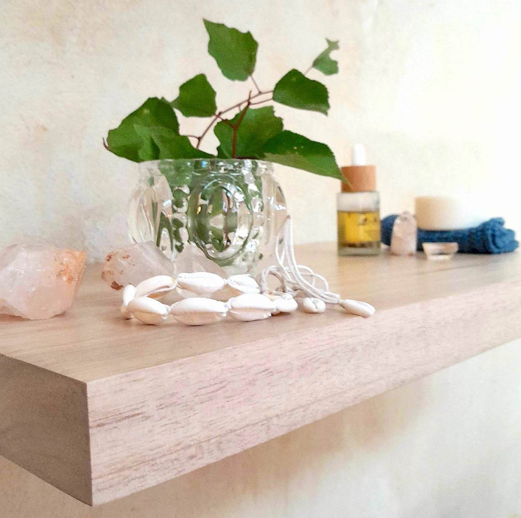 Floating shelves Tassie Oak Scandi style Australia