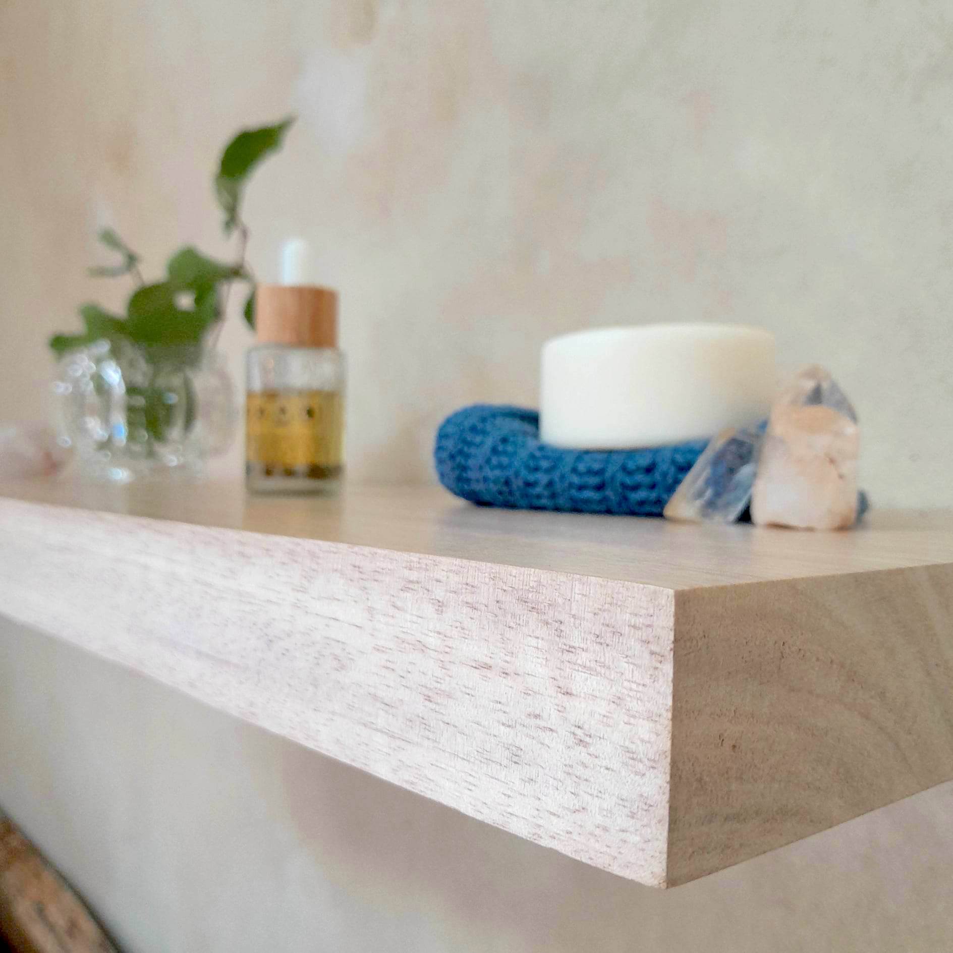 Floating shelves Glacial Oak Scandi style Australia