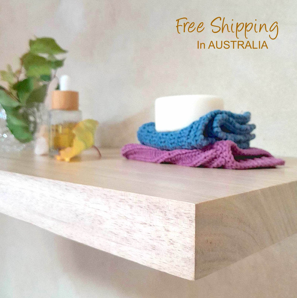 Floating wood shelves Tassie Oak Perth Australia