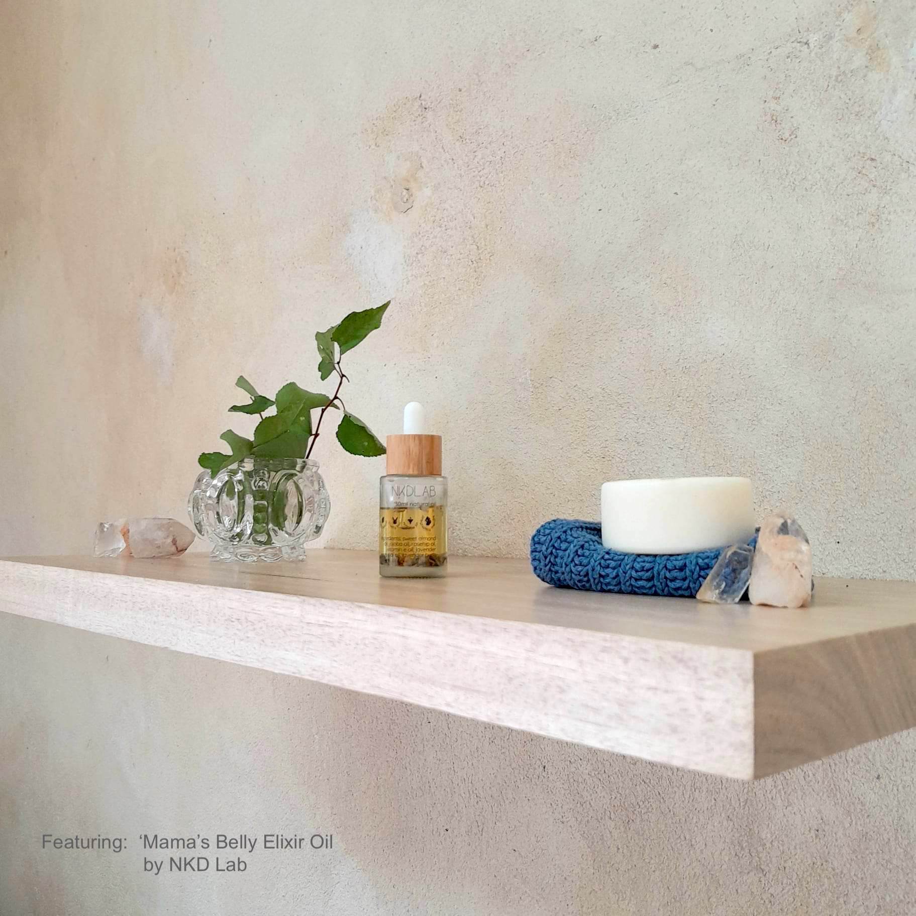 Floating shelves Glacial Oak Scandi style Australia