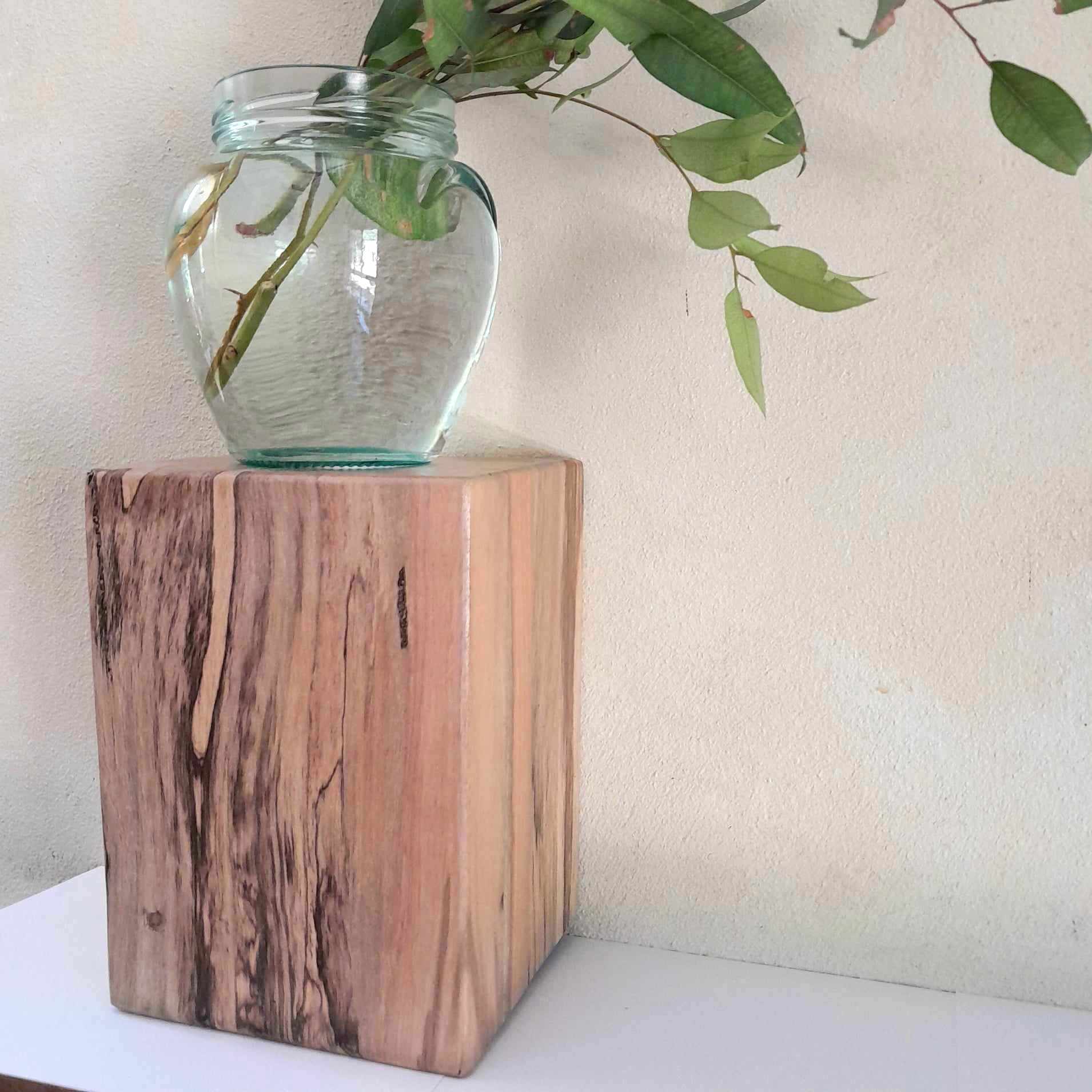 Plant Stand Wooden Marri Timber Stump block Perth Australia