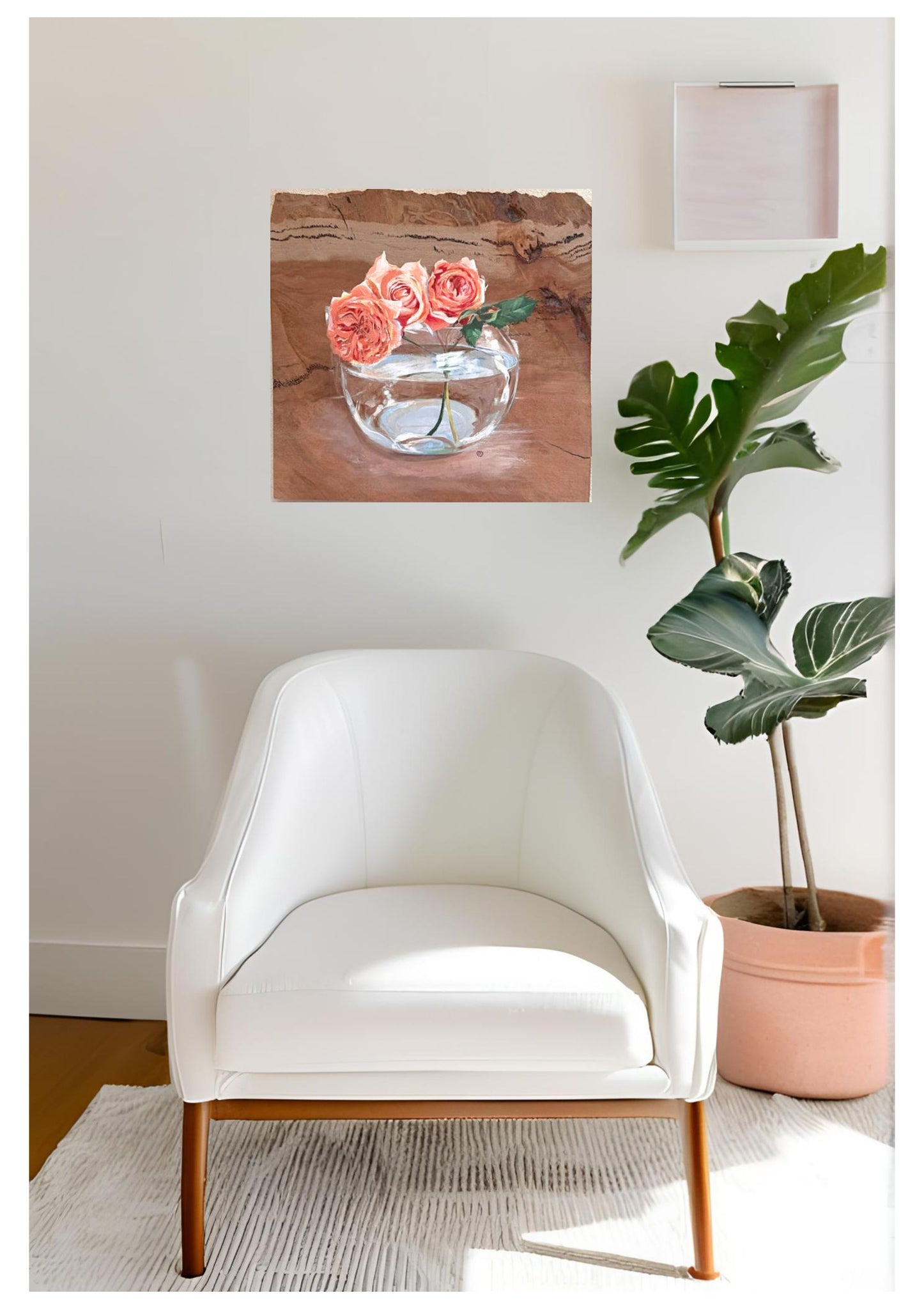 Original Art Painting on Wood rustic Roses Perth Australia