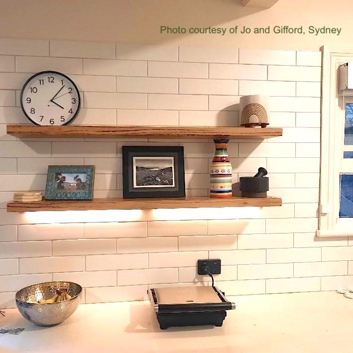 Floating shelf Australia wooden Perth Marri 50-120 cm