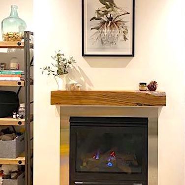 Fireplace Mantel Floating Marri Timber Perth Australia