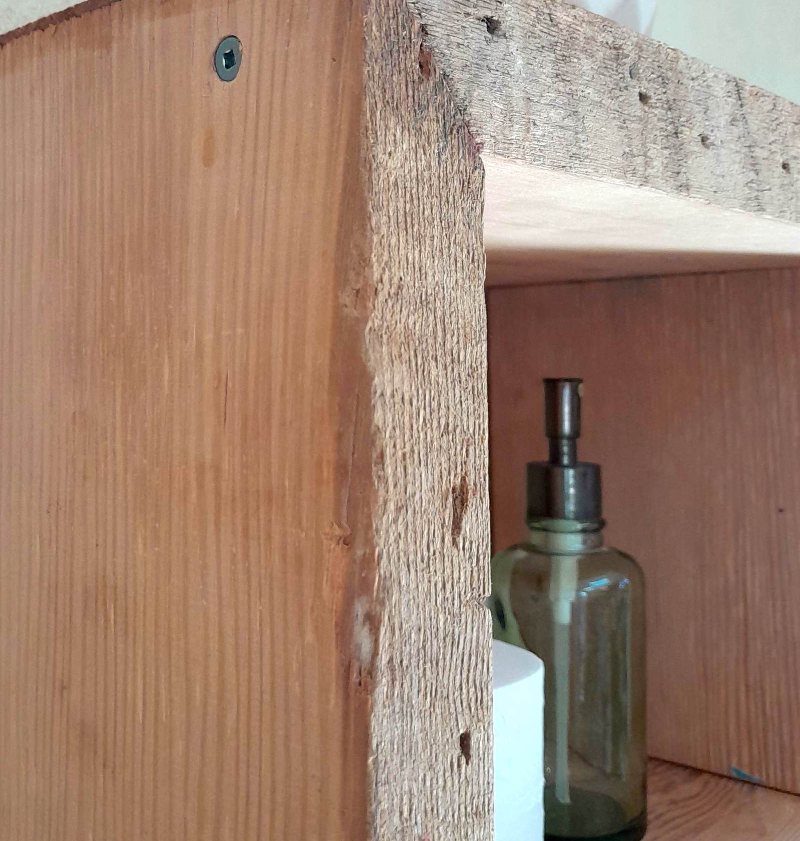 Rustic Bathroom Shelf Floating Box Shelf Oregon Pine