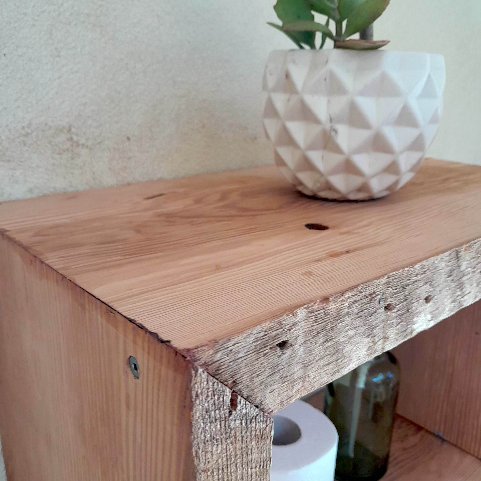 Rustic Bathroom Shelf Floating Box Shelf Oregon Pine