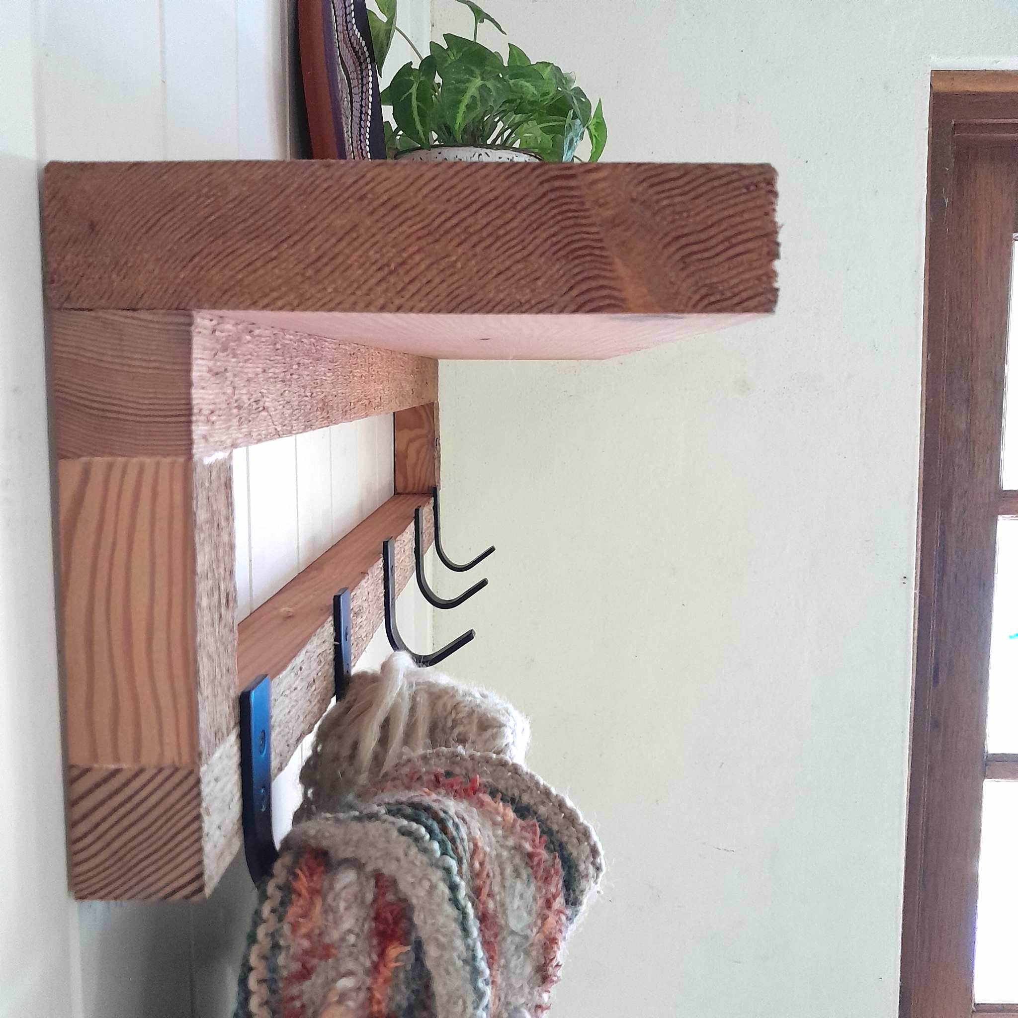 Oregon Pine Coat Rack Rustic Timber Hat Rack Rustic Perth Australia