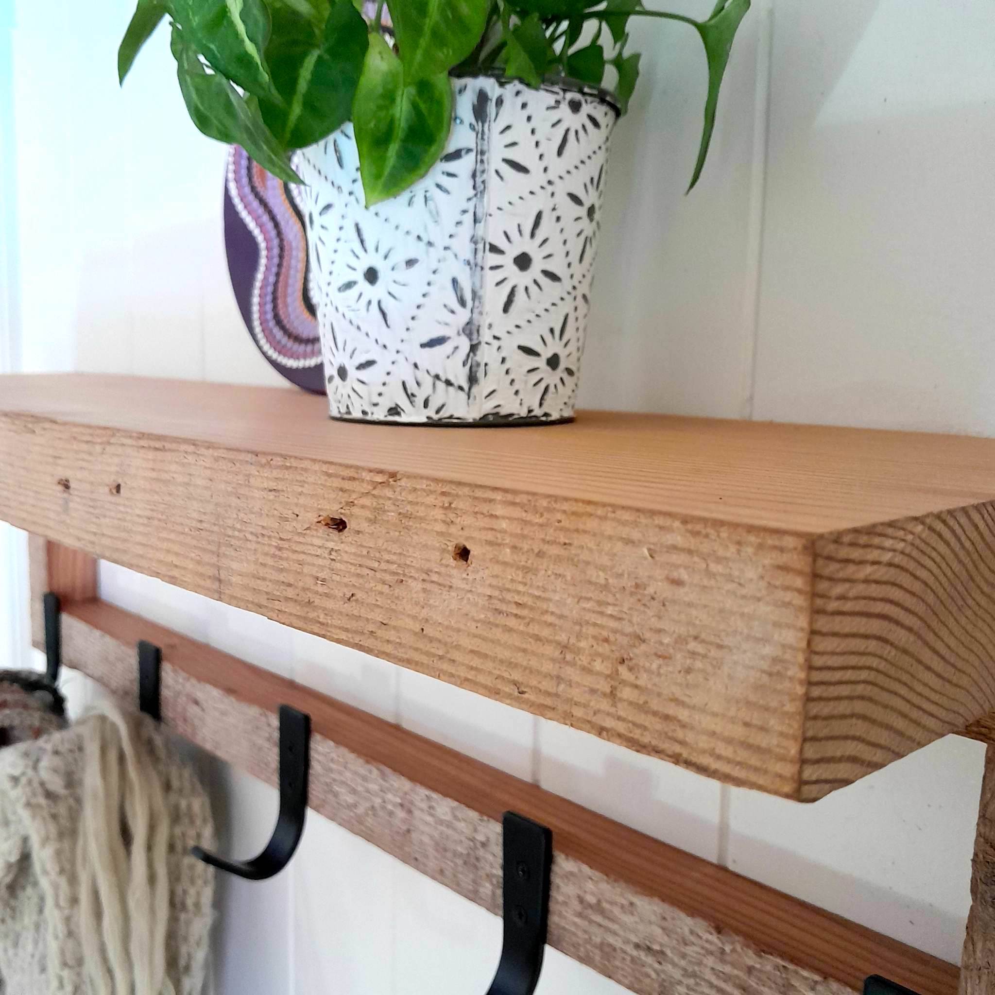 Oregon Pine Coat Rack Rustic Timber Hat Rack Rustic Perth Australia