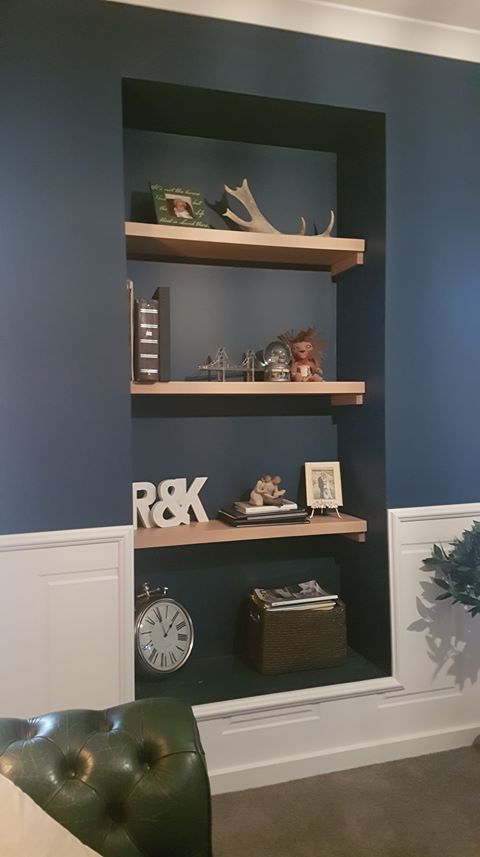 Glacial Oak Floating wood shelves Set of 2 Perth Australia
