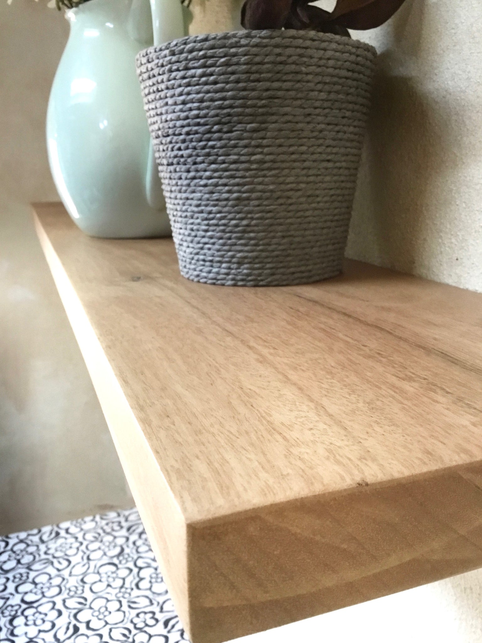 Floating shelves solid timber Blackbutt from 130cm