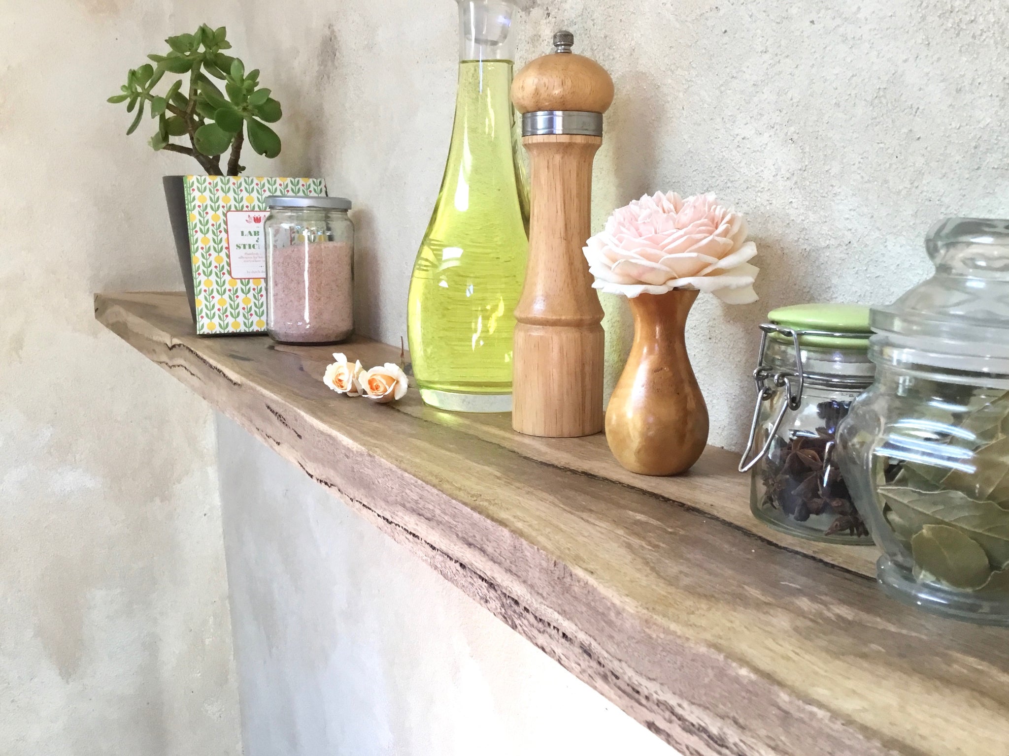 Long Floating shelves solid wood Marri Australia