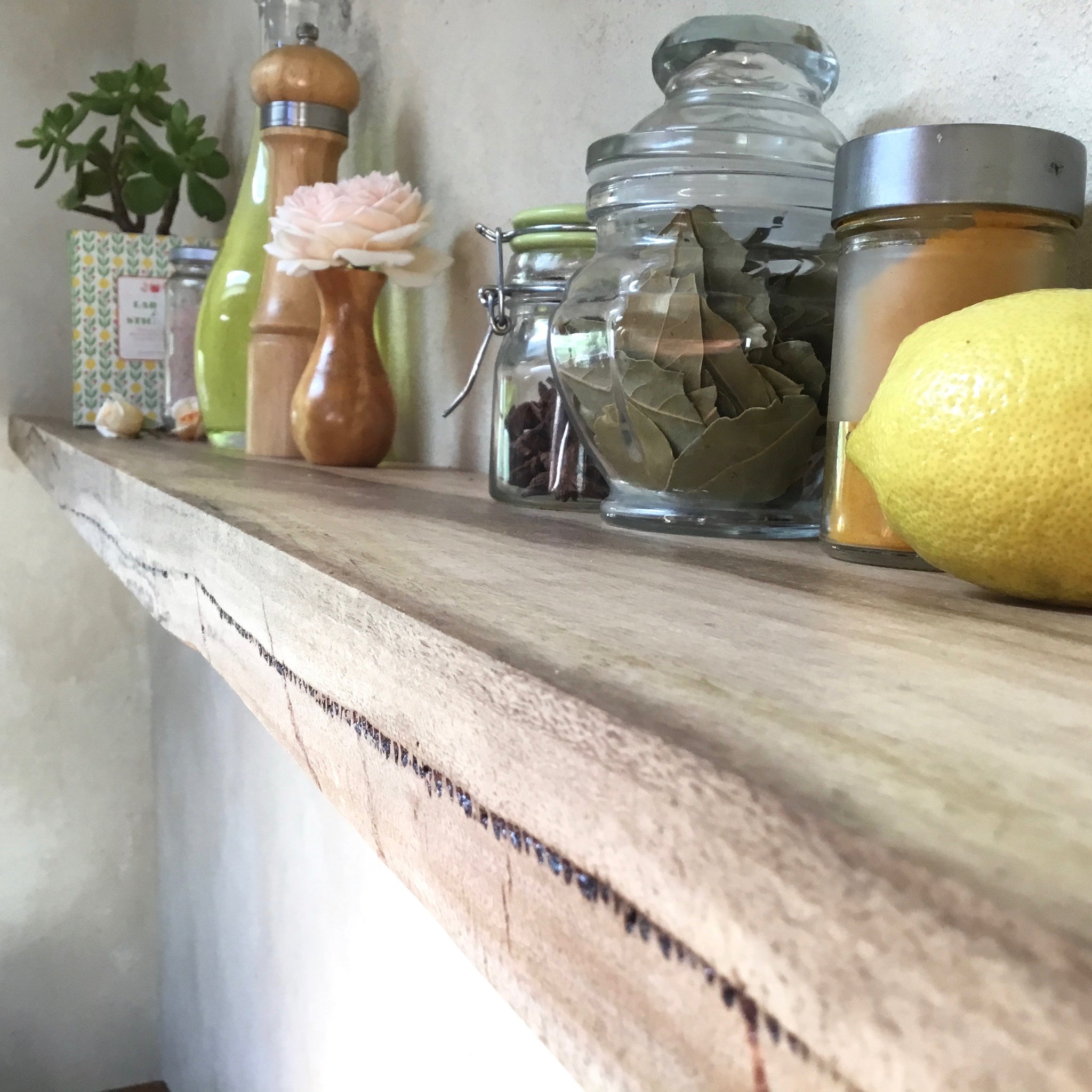 Long Floating shelves solid wood Marri Australia