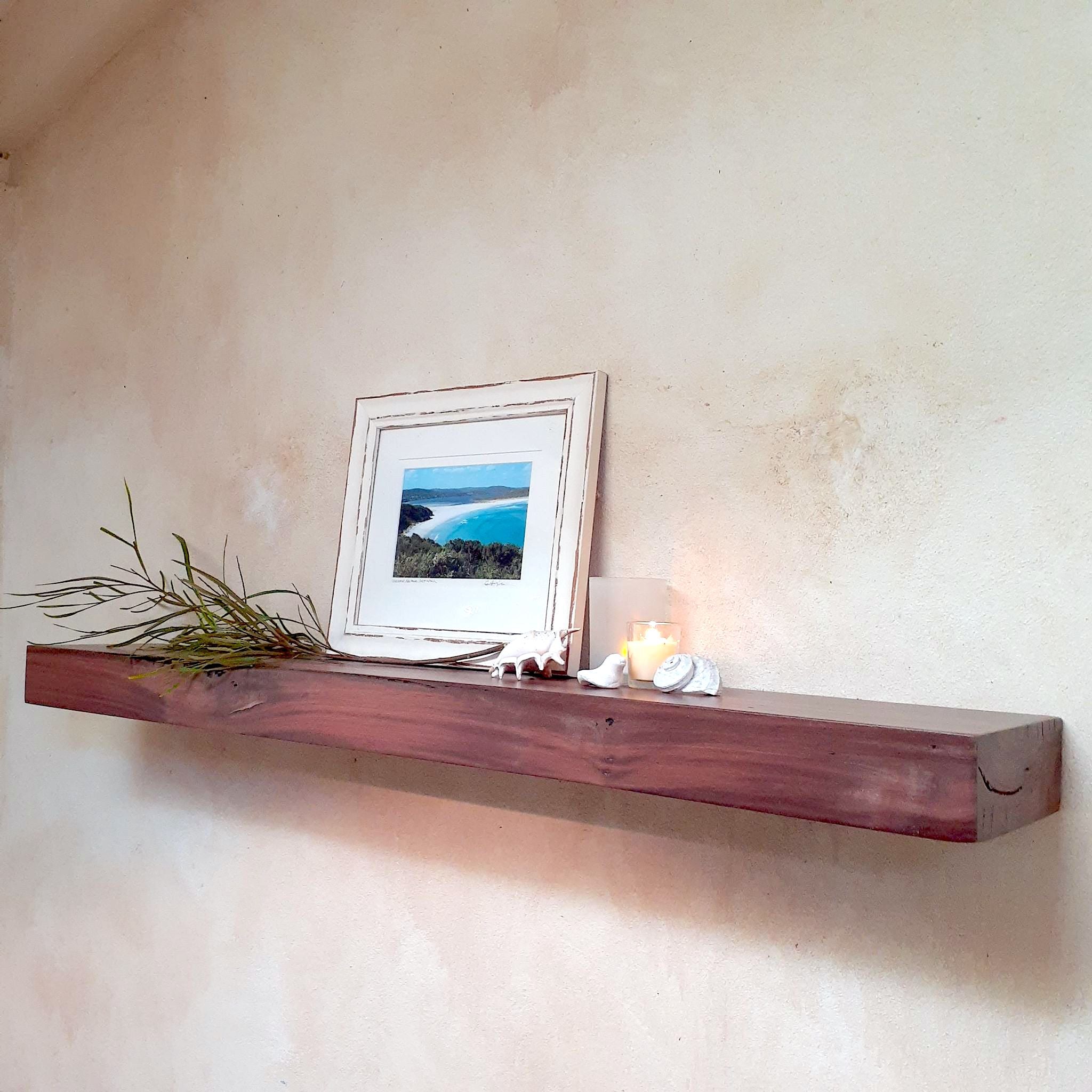 Fireplace Mantel Floating reclaimed Jarrah Timber Perth