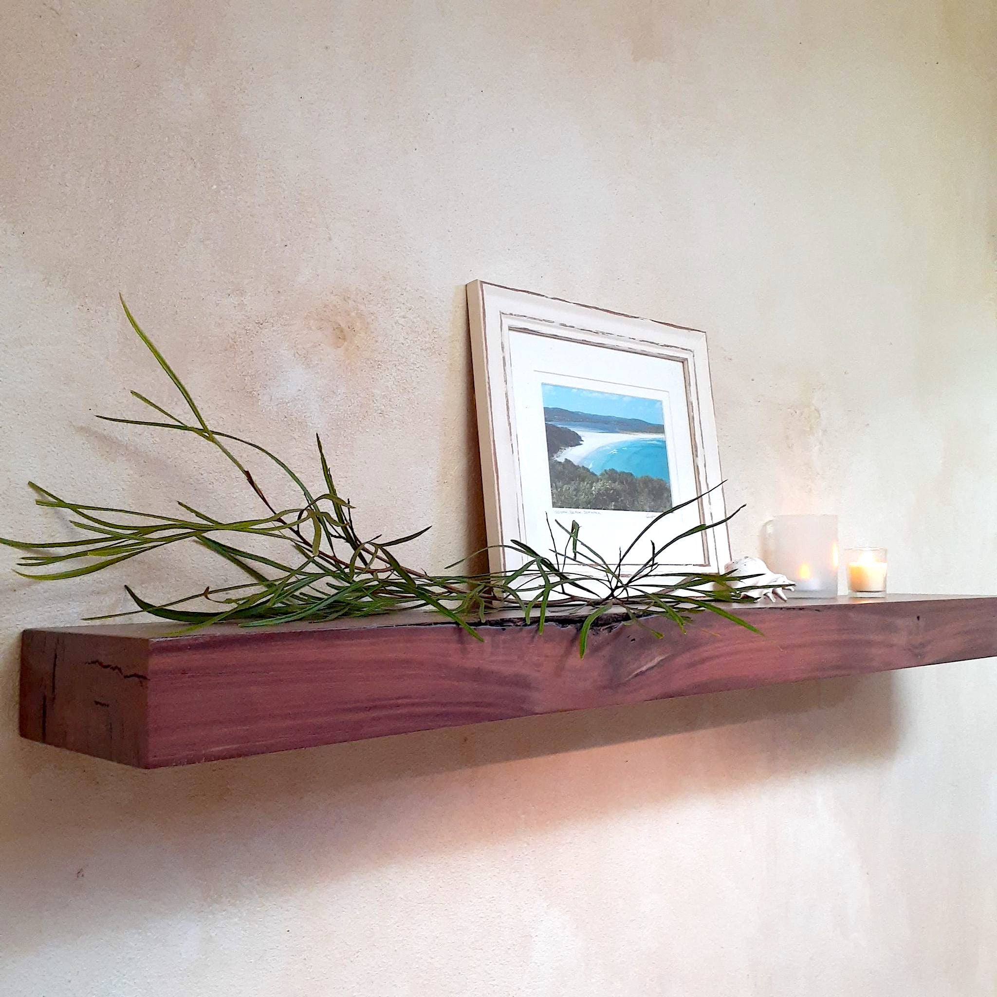 Fireplace Mantel Floating reclaimed Jarrah Timber Perth