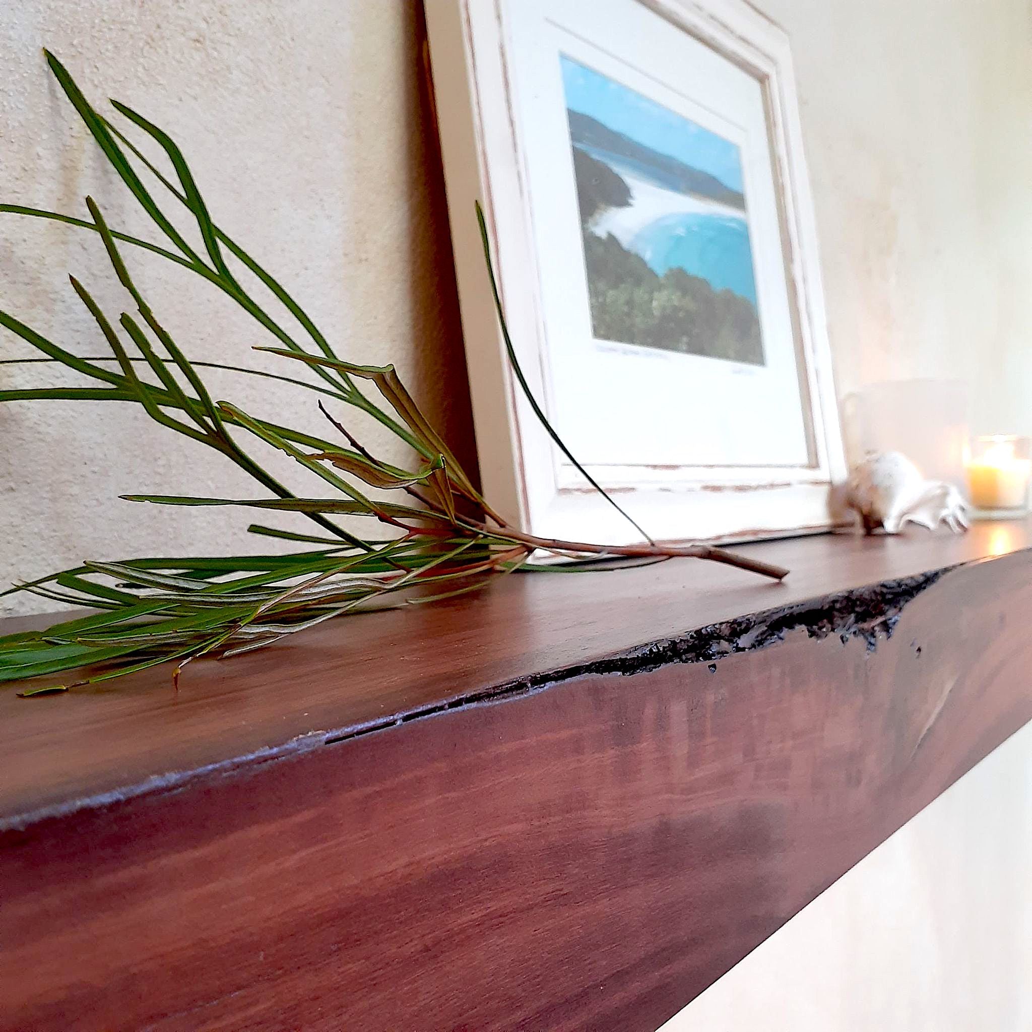 Fireplace Mantel Floating reclaimed Jarrah Timber Perth