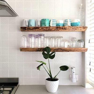 Floating shelves Live edge Marri timber from 90cm LONG Perth Australia