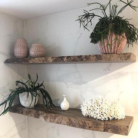 Floating shelves Live edge Marri timber from 90cm LONG Perth Australia