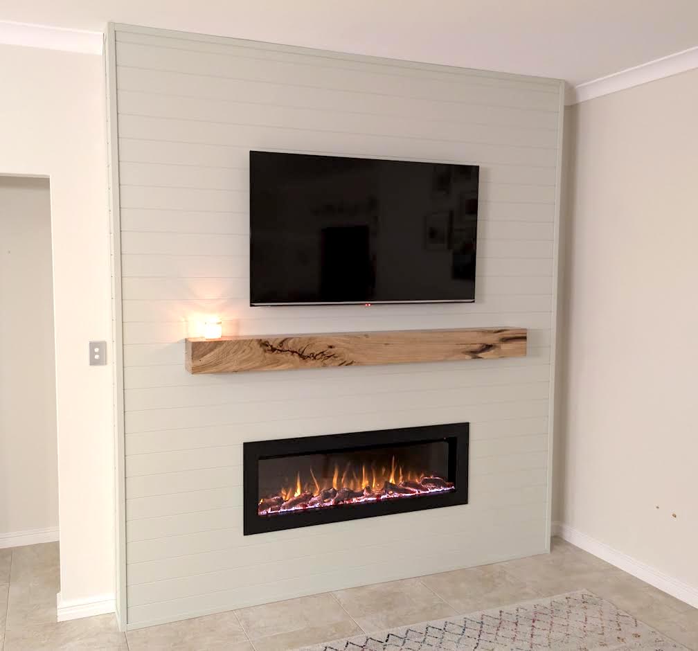 Fireplace Mantel Floating Marri Timber Perth Australia