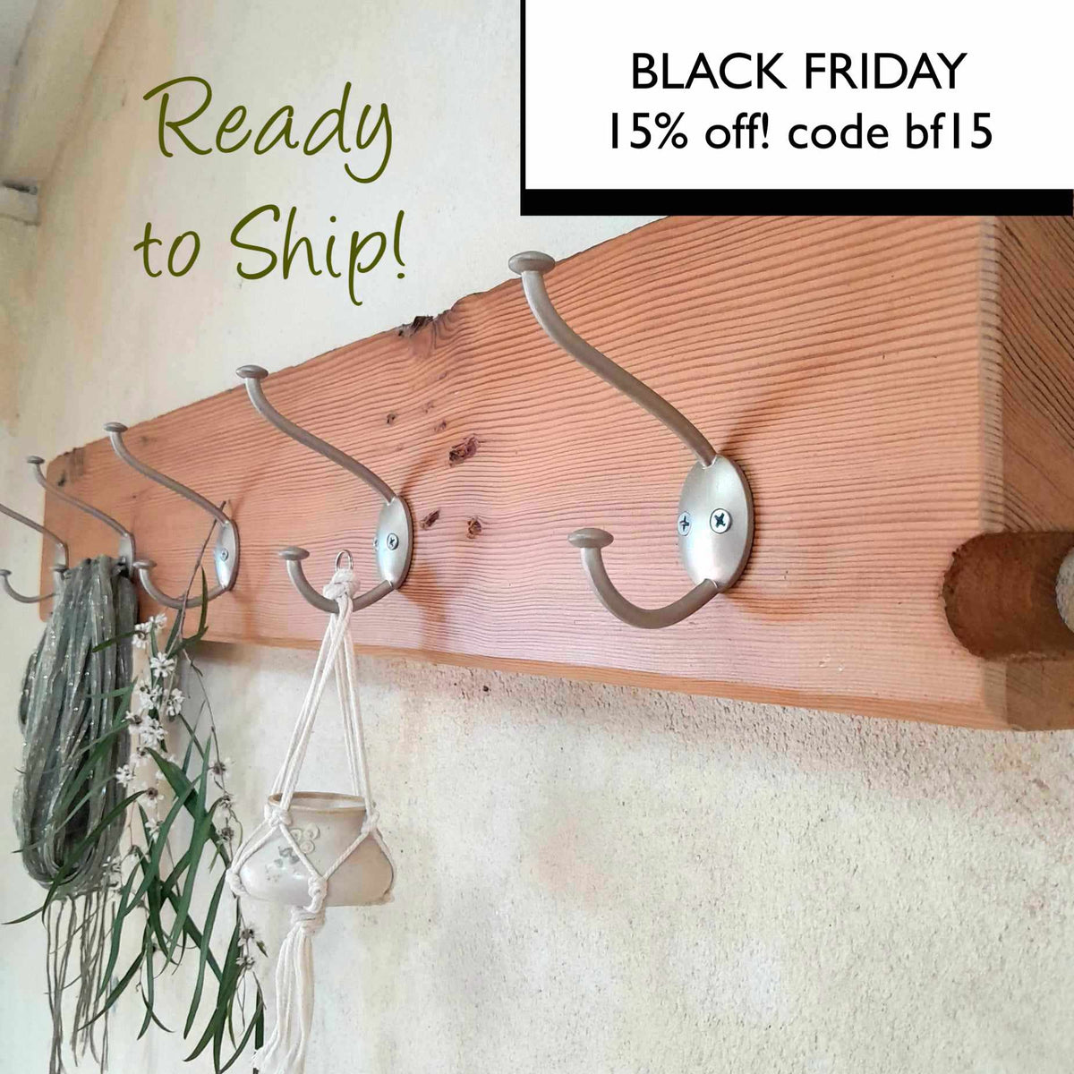 Reclaimed wooden Coat Rack Oregon Pine Perth Australia