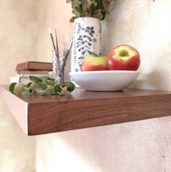 Floating shelf solid wood Jarrah Perth Australia