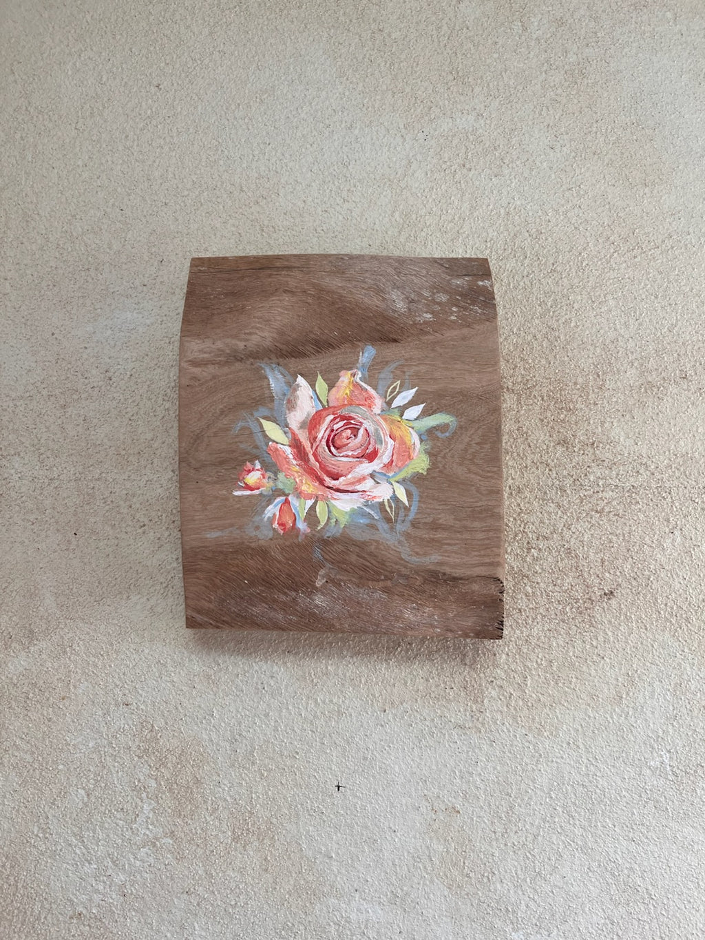 Original Art Painting on Wood small rose Perth Australia