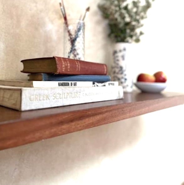 Floating shelf solid wood Jarrah Perth Australia