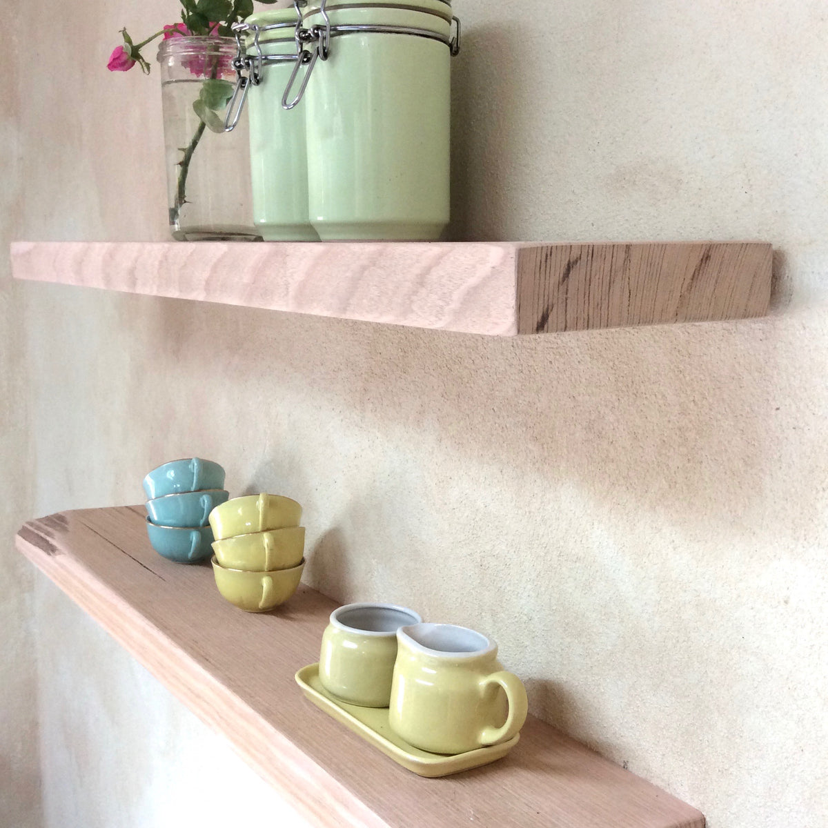 Solid timber Floating shelves Tassie Oak Perth Australia