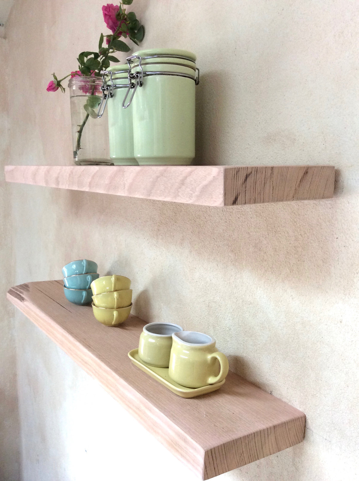 Solid timber Floating shelves Tassie Oak Perth Australia
