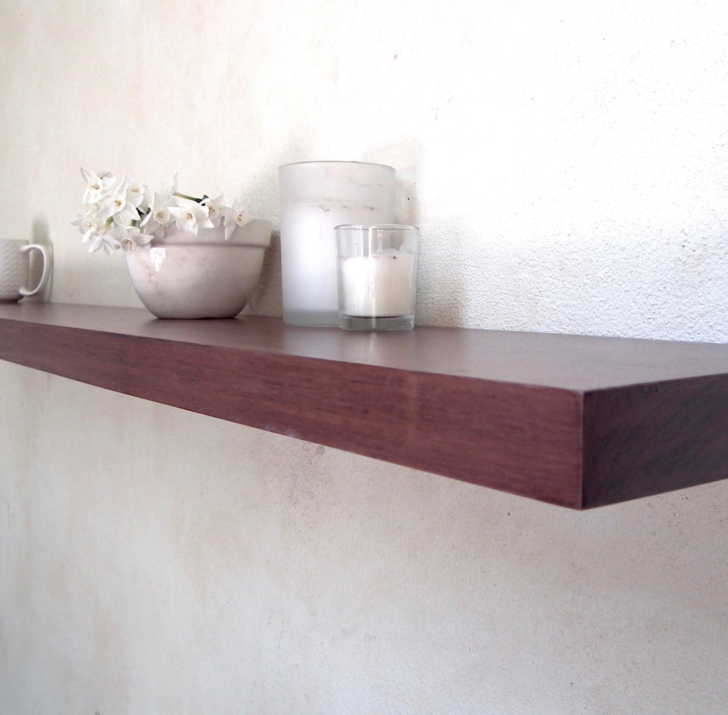 Floating wall shelves Perth Jarrah 50cm120cm — Floatingshelvesaustralia